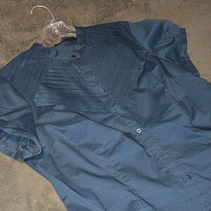 The Limited Blue Short Sleeve Blouse